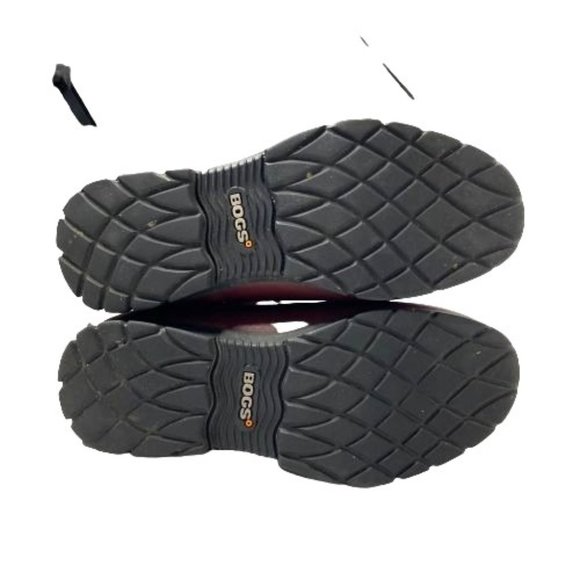 Bogs Women's Burgundy Red Amanda II Lace Insulated Waterproof Rain Boots Size 7 - Picture 8 of 9